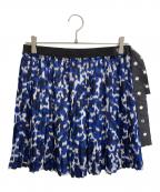 LOUIS VUITTONルイ ヴィトン）の古着「総柄プリーツスカート」｜ブルー×ブラック