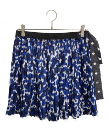 LOUIS VUITTON（ルイ ヴィトン）の古着「総柄プリーツスカート」｜ブルー×ブラック