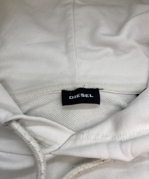 DIESEL（ディーゼル）DIESEL (ディーゼル) プルオーバーパーカー ホワイト サイズ:SIZE Mの古着・服飾アイテム