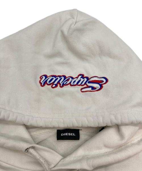 DIESEL（ディーゼル）DIESEL (ディーゼル) プルオーバーパーカー ホワイト サイズ:SIZE Mの古着・服飾アイテム