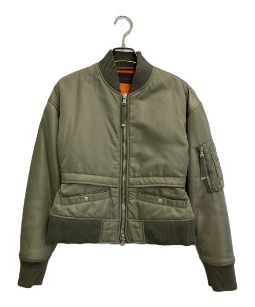 DIESEL Black Gold（ディーゼル ブラック ゴールド）DIESEL BLACK GOLD (ディーゼル ブラック ゴールド) ショート丈MA-1ジャケット グリーン サイズ:SIZE 36の古着・服飾アイテム
