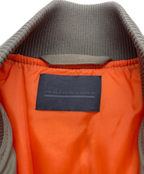 DIESEL Black Gold（ディーゼル ブラック ゴールド）DIESEL BLACK GOLD (ディーゼル ブラック ゴールド) ショート丈MA-1ジャケット グリーン サイズ:SIZE 36の古着・服飾アイテム