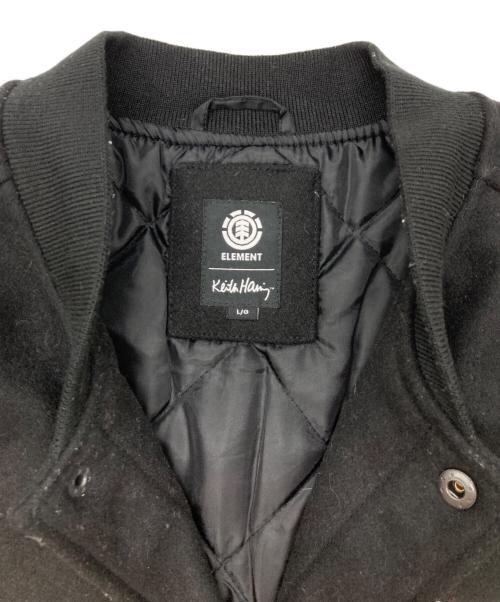 ELEMENT（エレメント）ELEMENT (エレメント) Keith Haring (キースヘリング) スタジャン ブラック サイズ:Lの古着・服飾アイテム