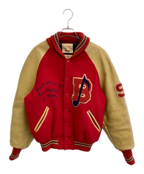 HOUSTON（ヒューストン）HOUSTON (ヒューストン) スタジャン レッド サイズ:38の古着・服飾アイテム