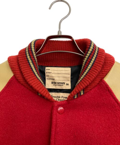 HOUSTON（ヒューストン）HOUSTON (ヒューストン) スタジャン レッド サイズ:38の古着・服飾アイテム