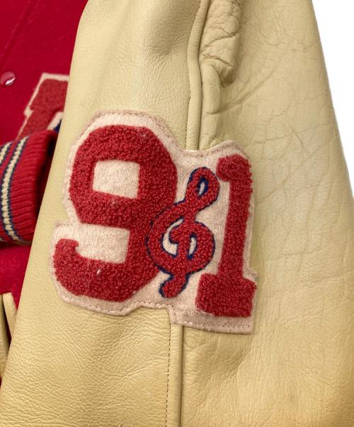 HOUSTON（ヒューストン）HOUSTON (ヒューストン) スタジャン レッド サイズ:38の古着・服飾アイテム