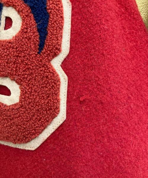 HOUSTON（ヒューストン）HOUSTON (ヒューストン) スタジャン レッド サイズ:38の古着・服飾アイテム