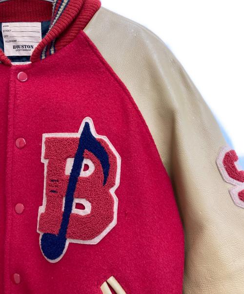 HOUSTON（ヒューストン）HOUSTON (ヒューストン) スタジャン レッド サイズ:38の古着・服飾アイテム