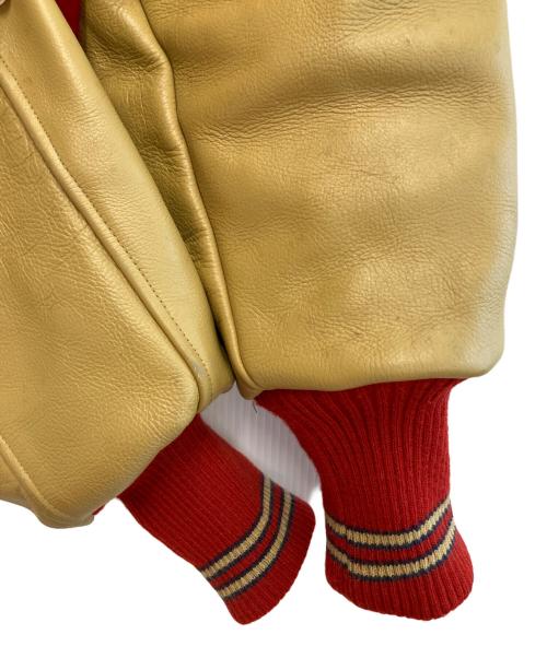 HOUSTON（ヒューストン）HOUSTON (ヒューストン) スタジャン レッド サイズ:38の古着・服飾アイテム