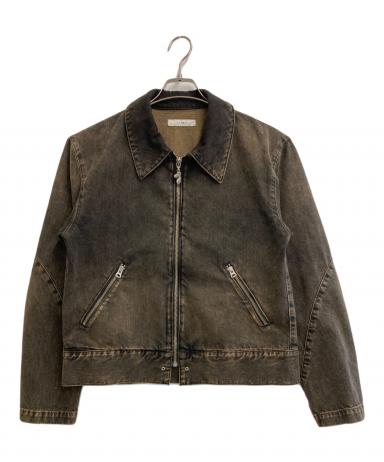 中古・古着通販】jieda (ジエダ) DENIM ZIP JACKET ブラウン サイズ:2