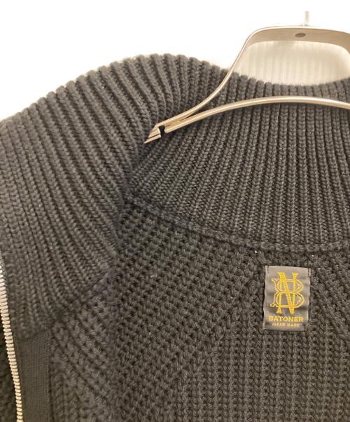 BATONER（バトナ―）BATONER (バトナ―) SIGNATURE DRIVERS KNIT ブラック サイズ:2の古着・服飾アイテム