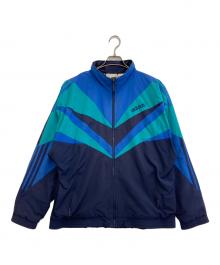 adidas（アディダス）の古着「ジップブルゾン」｜ブルー×グリーン