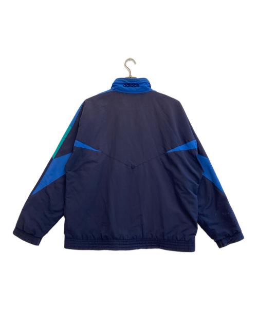 adidas（アディダス）adidas (アディダス) ジップブルゾン ブルー×グリーン サイズ:Lの古着・服飾アイテム