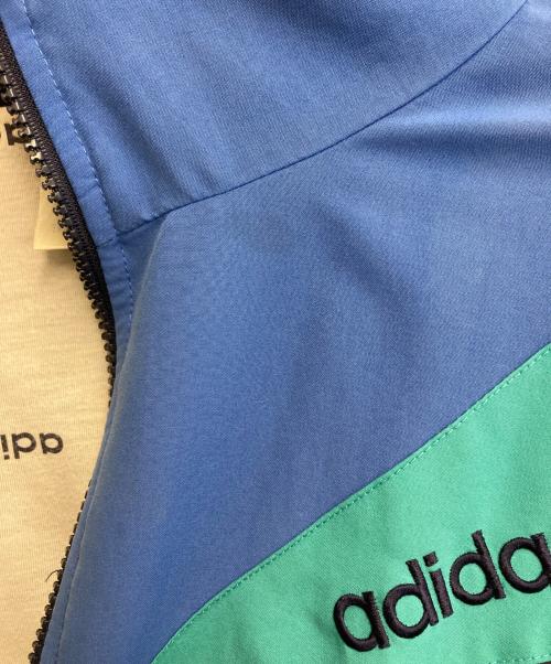 adidas（アディダス）adidas (アディダス) ジップブルゾン ブルー×グリーン サイズ:Lの古着・服飾アイテム