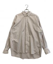 JUN MIKAMI（ジュン ミカミ）の古着「ストライプシャツ」｜ベージュ×ホワイト