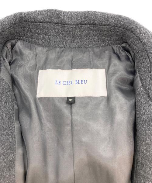LE CIEL BLEU（ルシェルブルー）LE CIEL BLEU (ルシェルブルー) メルトンクラシックコート グレー サイズ:SIZE 36の古着・服飾アイテム