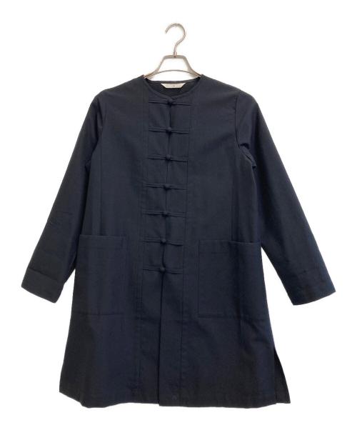 homspun（ホームスパン）homspun (ホームスパン) チャイナワンピース ネイビー サイズ:Sの古着・服飾アイテム