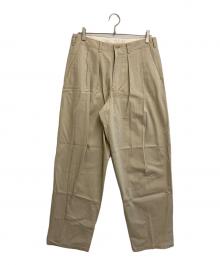 Y's for men（ワイズフォーメン）の古着「2タックチノパンツ」｜ベージュ