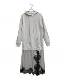 TWIN-SET（ツインセット）の古着「レイヤードスタイルドレス」｜ホワイト