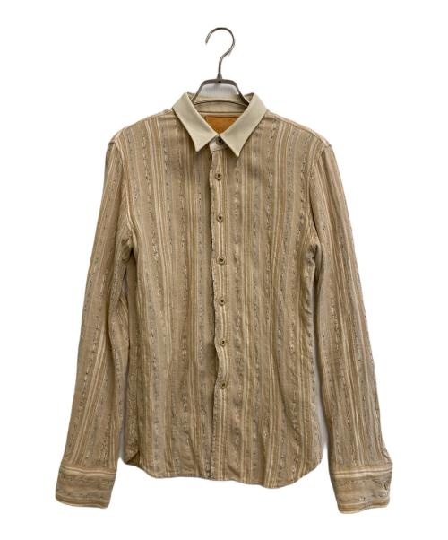 ISAMU KATAYAMA BACKLASH（イサムカタヤマ・バックラッシュ）ISAMU KATAYAMA BACKLASH (イサムカタヤマ・バックラッシュ) リネン混シャツ ベージュ サイズ:Sの古着・服飾アイテム