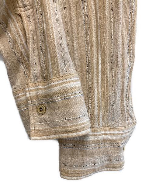 ISAMU KATAYAMA BACKLASH（イサムカタヤマ・バックラッシュ）ISAMU KATAYAMA BACKLASH (イサムカタヤマ・バックラッシュ) リネン混シャツ ベージュ サイズ:Sの古着・服飾アイテム