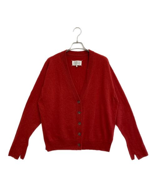 Maison Margiela（メゾンマルジェラ）Maison Margiela (メゾンマルジェラ) 20AW Vネックカーディガン レッド サイズ:xsの古着・服飾アイテム