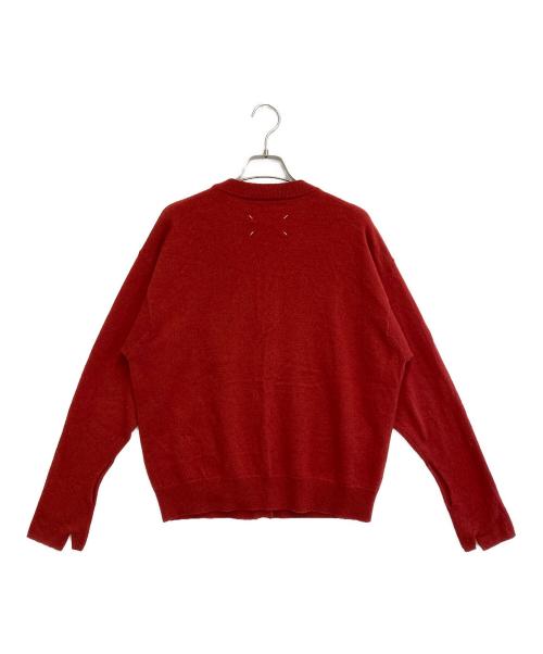 Maison Margiela（メゾンマルジェラ）Maison Margiela (メゾンマルジェラ) 20AW Vネックカーディガン レッド サイズ:xsの古着・服飾アイテム