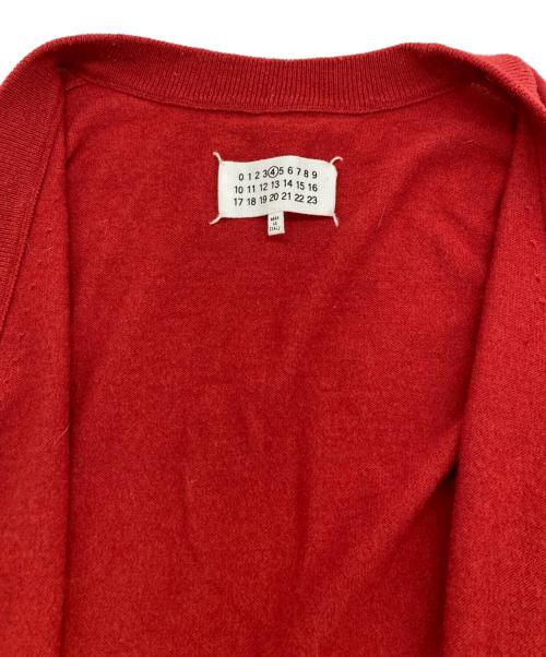 Maison Margiela（メゾンマルジェラ）Maison Margiela (メゾンマルジェラ) 20AW Vネックカーディガン レッド サイズ:xsの古着・服飾アイテム