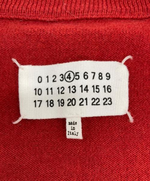 Maison Margiela（メゾンマルジェラ）Maison Margiela (メゾンマルジェラ) 20AW Vネックカーディガン レッド サイズ:xsの古着・服飾アイテム
