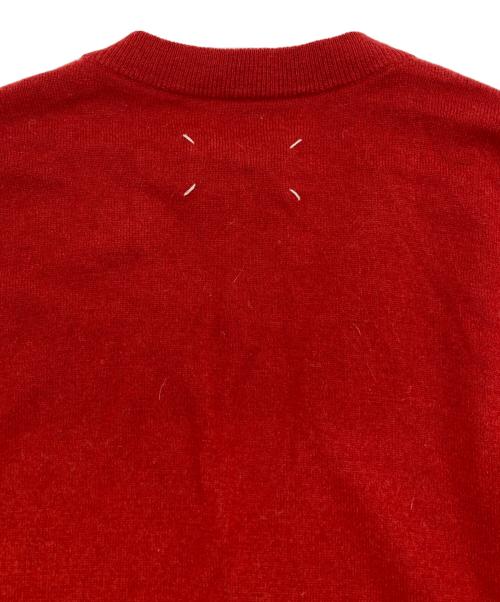 Maison Margiela（メゾンマルジェラ）Maison Margiela (メゾンマルジェラ) 20AW Vネックカーディガン レッド サイズ:xsの古着・服飾アイテム