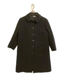 MIU MIU（ミュウミュウ）の古着「ラウンドカラーコート」｜ブラック