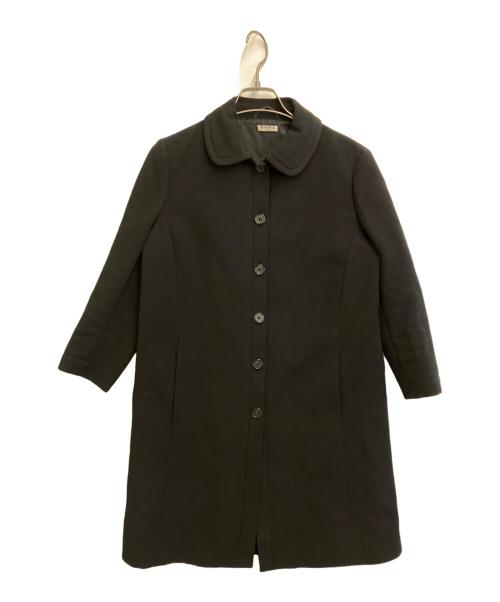 MIU MIU（ミュウミュウ）MIU MIU (ミュウミュウ) ラウンドカラーコート ブラック サイズ:38の古着・服飾アイテム
