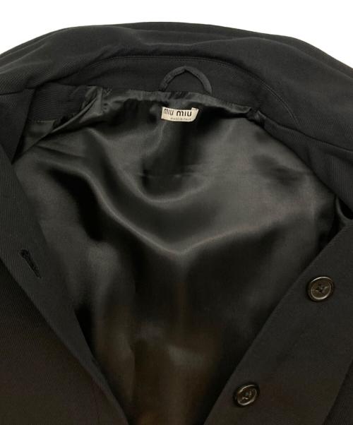 MIU MIU（ミュウミュウ）MIU MIU (ミュウミュウ) ラウンドカラーコート ブラック サイズ:38の古着・服飾アイテム