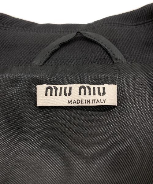 MIU MIU（ミュウミュウ）MIU MIU (ミュウミュウ) ラウンドカラーコート ブラック サイズ:38の古着・服飾アイテム