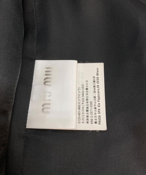 MIU MIU（ミュウミュウ）MIU MIU (ミュウミュウ) ラウンドカラーコート ブラック サイズ:38の古着・服飾アイテム