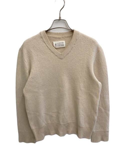 Maison Margiela 10（メゾンマルジェラ 10）Maison Margiela 10 (メゾンマルジェラ 10) Vネックニット ベージュ サイズ:Ｌの古着・服飾アイテム