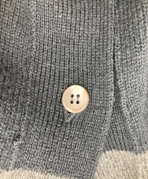 COMME des GARCONS HOMME（コムデギャルソン オム）COMME des GARCONS HOMME (コムデギャルソン オム) ニットカーディガン グレー×ブラック サイズ:-の古着・服飾アイテム