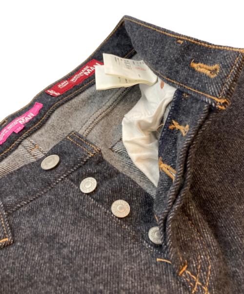 JUNYA WATANABE MAN PINK（ジュンヤワタナベマン ピンク）JUNYA WATANABE MAN PINK (ジュンヤワタナベマン ピンク) LEVI'S (リーバイス) 5Pウールパンツ インディゴ サイズ:SIZE Mの古着・服飾アイテム
