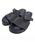 HERMESエルメス）の古着「スエードサンダル」｜ネイビー