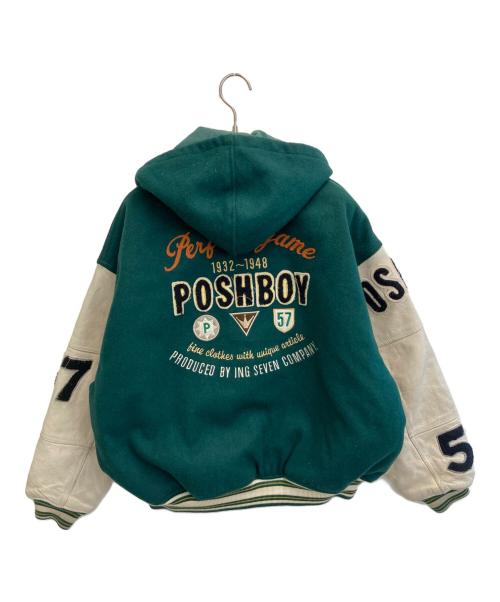 POSH BOY（ポッシュボーイ）POSH BOY (ポッシュボーイ) スタジャン グリーン サイズ:Fの古着・服飾アイテム