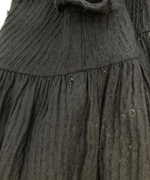 YORI（ヨリ）YORI (ヨリ) フクレフレアブラウス ブラック サイズ:38の古着・服飾アイテム