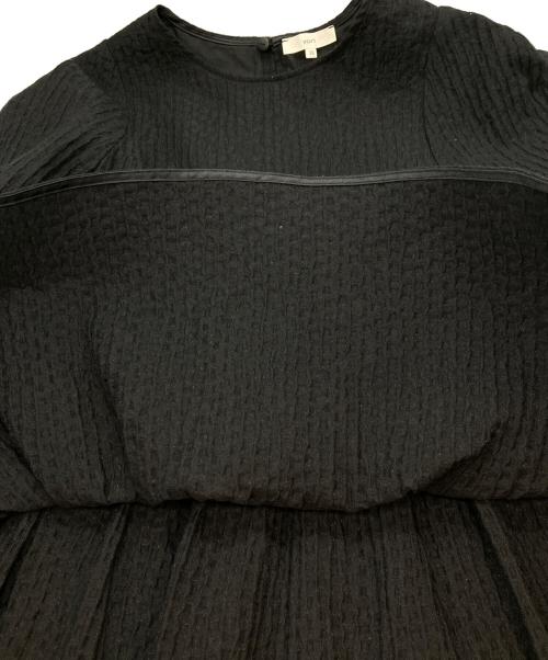 YORI（ヨリ）YORI (ヨリ) フクレフレアブラウス ブラック サイズ:38の古着・服飾アイテム