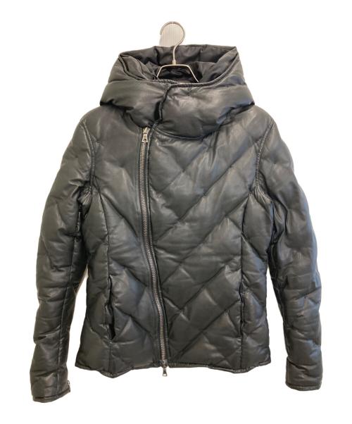 ISAMU KATAYAMA BACKLASH（イサムカタヤマ・バックラッシュ）ISAMU KATAYAMA BACKLASH (イサムカタヤマ・バックラッシュ) カンガルーレザーダウンジャケット ブラック サイズ:Sの古着・服飾アイテム