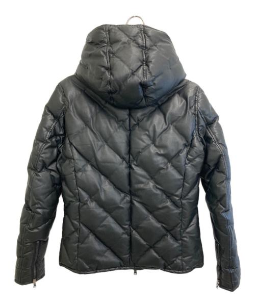 ISAMU KATAYAMA BACKLASH（イサムカタヤマ・バックラッシュ）ISAMU KATAYAMA BACKLASH (イサムカタヤマ・バックラッシュ) カンガルーレザーダウンジャケット ブラック サイズ:Sの古着・服飾アイテム