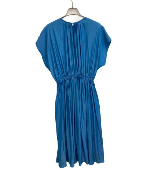 BALLSEY（ボールジィ）BALLSEY (ボールジィ) エアリークロス ギャザーワンピース ブルー サイズ:36の古着・服飾アイテム