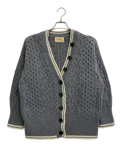 Curensology（カレンソロジー）Curensology (カレンソロジー) ラムズアランニットカーディガン グレー サイズ:SIZE Freeの古着・服飾アイテム