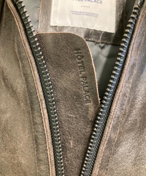 hotel palace（ホテルプレイス）hotel palace (ホテルプレイス) シングルライダース レザーJKT ブラウン サイズ:Lの古着・服飾アイテム