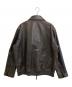 hotel palace (ホテルプレイス) シングルライダース レザーJKT ブラウン サイズ:L：20000円