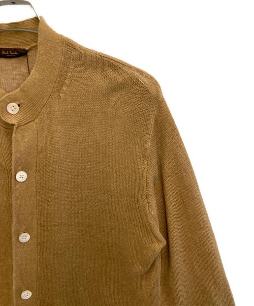 Paul Smith COLLECTION（ポールスミス コレクション）Paul Smith COLLECTION (ポールスミス コレクション) バンドカラーリネンカーディガン ブラウン サイズ:Mの古着・服飾アイテム