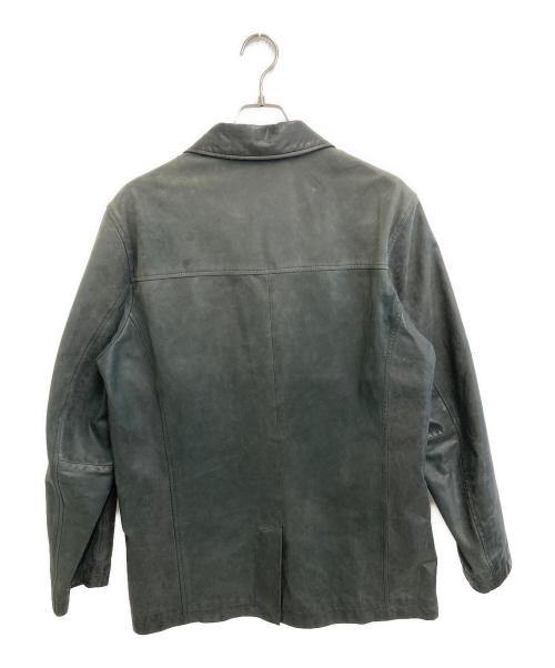 BOSS HUGO BOSS（ボス ヒューゴボス）BOSS HUGO BOSS (ボス ヒューゴボス) レザージャケット グレー サイズ:Fの古着・服飾アイテム